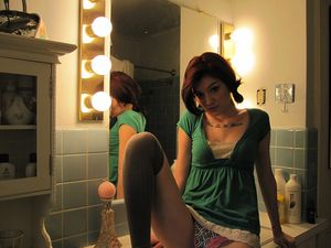 Stockings on the sink