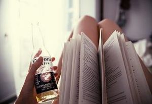 beer and a book pov