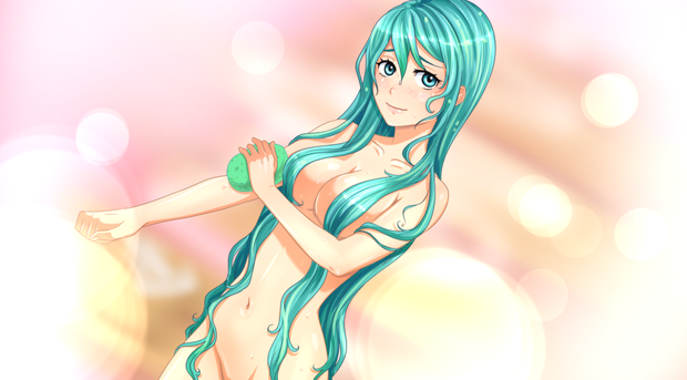 Miku Hatsune in the bath