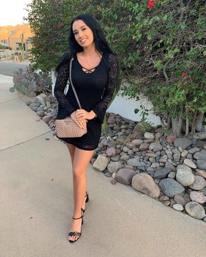 Slim babe with big tits