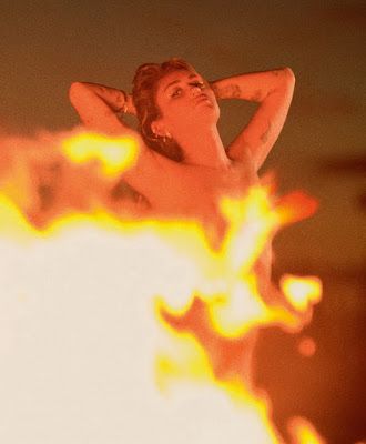 Miley Cyrus braless in mesh top for Vanity Fair March 2019 HQ