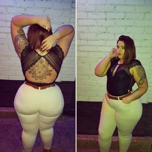 Sexy thick latin in tight white pants