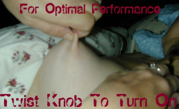 Twist knob to turn on.