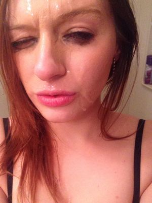 Sexy homemade cum on face :)