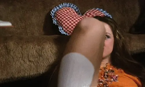 Brunette Teen Babysitter in Socks Flirting