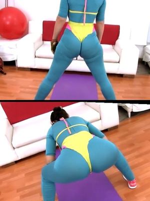 Fiona big ass in thong leotard