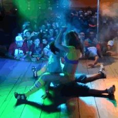 Public cbt striptease ballbusting