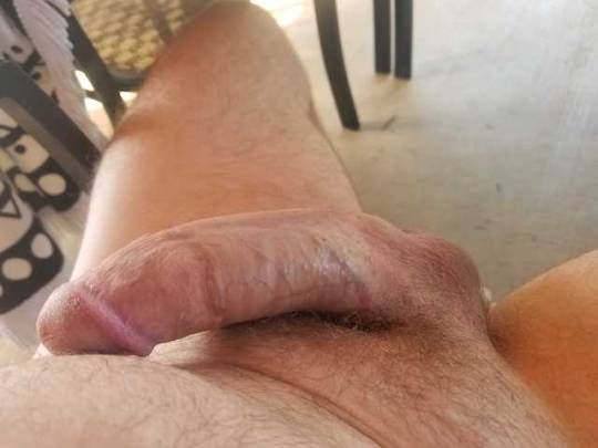 Chilling on the back porch wishing I was sucking a nice hard cock!