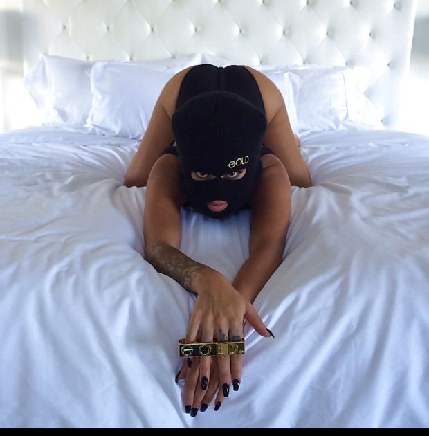Masked in bed
