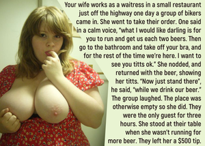 Bikers just like looking at titts when they drink.