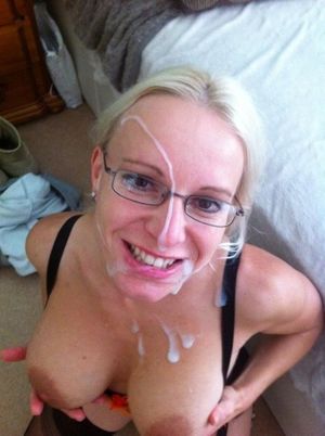 busty milf cumslut in glasses