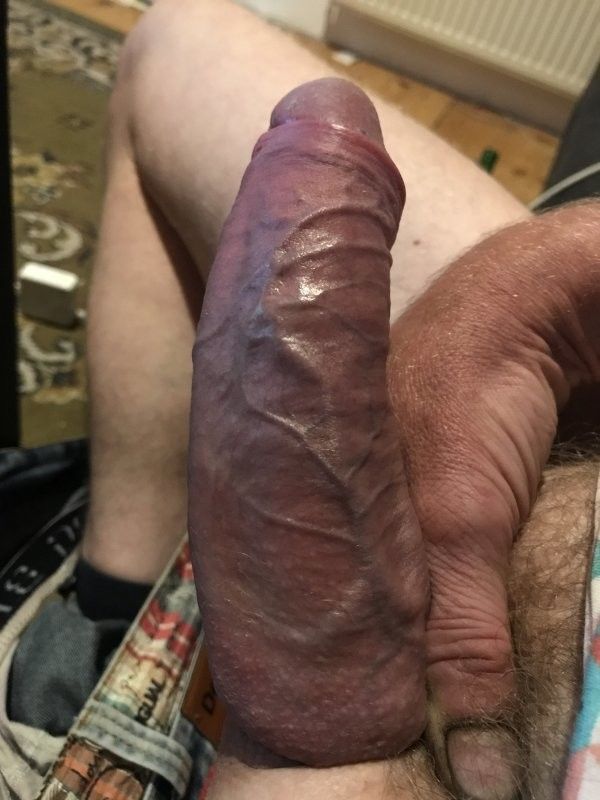 Uncut and veiny cock