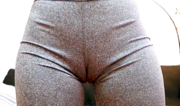Winona in grey yoga pants