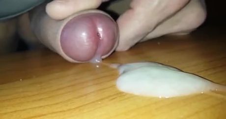 Cumming on table...