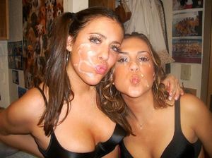 two amateur teen cumsluts