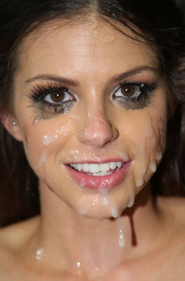 Brooklyn Chase covered in cum