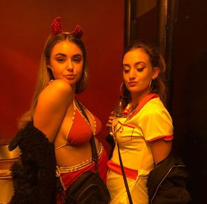 Slutty Halloween with nipples poking