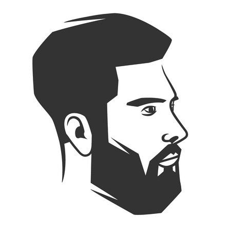 bearded man vector