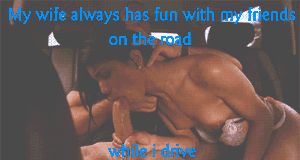 Wife with friend backseat