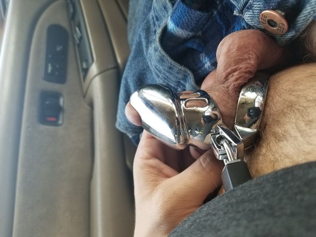 Still locked... desperate to cum