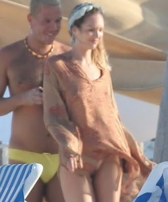 Candice Swanepoel nude panty less topless on the beach in Tulum HQ