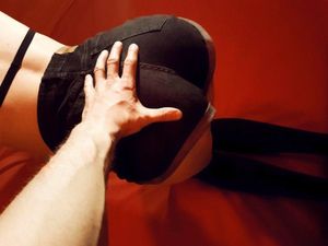 Hand on sexy teen ass