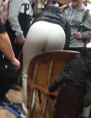 Latina Teen in see through leggings