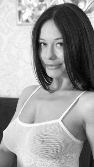 Brunette in sexy lingerie