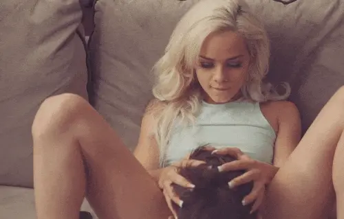 on the couch