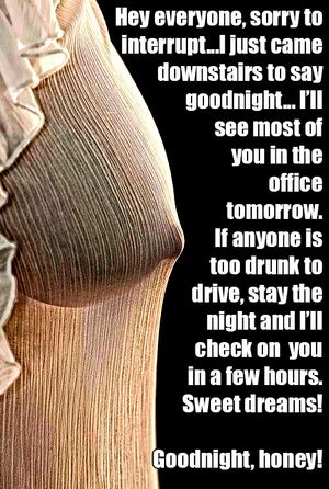 oh? all 3 are staying the night?