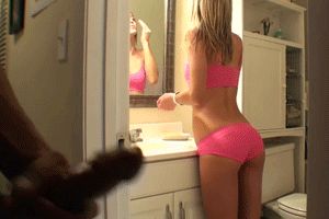 Watching and masturbating