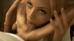 Jerking him off in to her hot little mouth