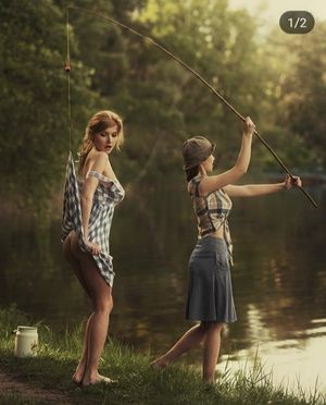 Funny babes at the river