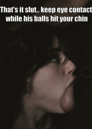 Oh I love the feeling of balls against my chin!