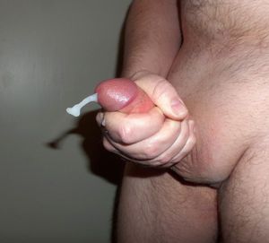 Cumshot caught in flight!