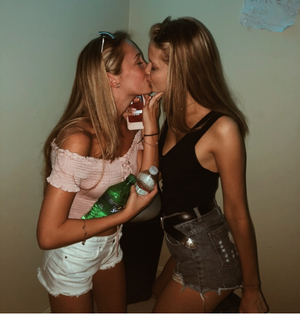 College Roommates Kissing