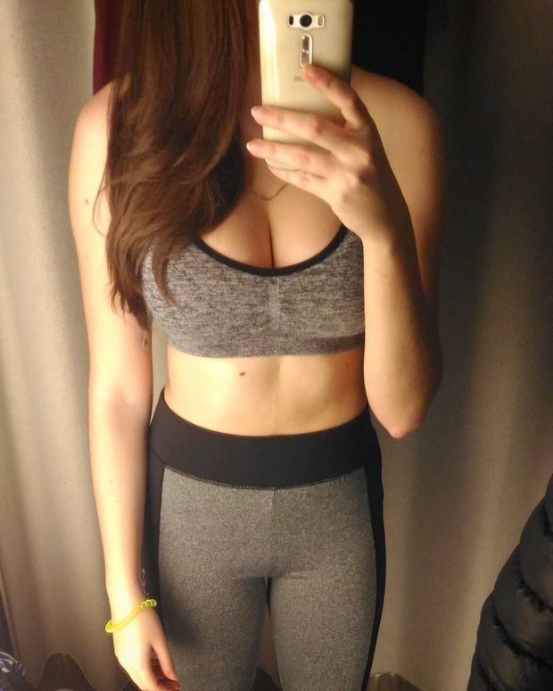 Sexy selfie boobs student