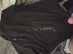 Cum on black shirt