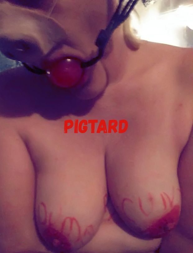 Fuckpig knows it's not a talking hole but the gag suits het