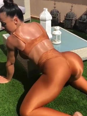 Yaela all sweaty from yoga