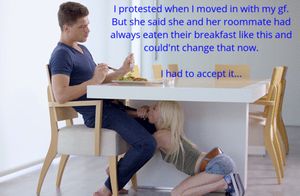 Gf and roommates way of eating breakfast together