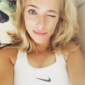 There's only 1 thing missing on Jennifer Hoffman's face......