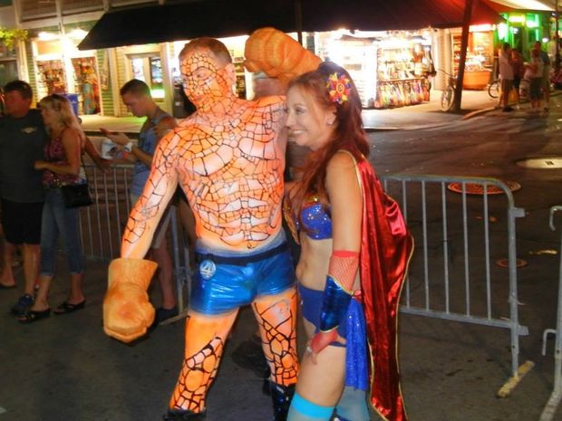 Costumed couple