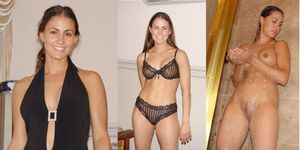 hot wife dressed undressed