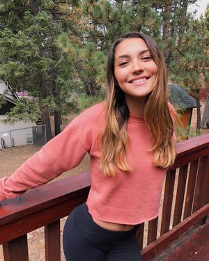 college teen in sweats