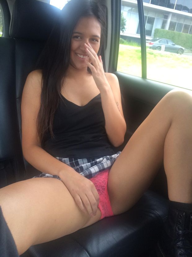 Amateur teen in pink panties
