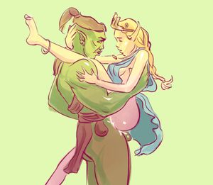 Orc pounding a blond princess