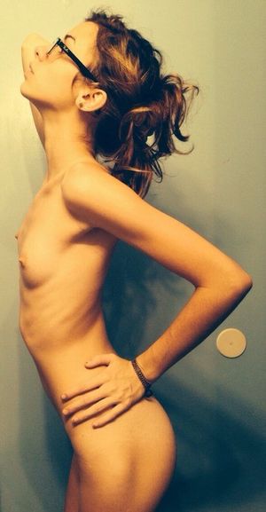 Brunette with glasses