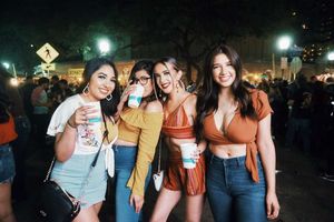 Impressively big titty party babe