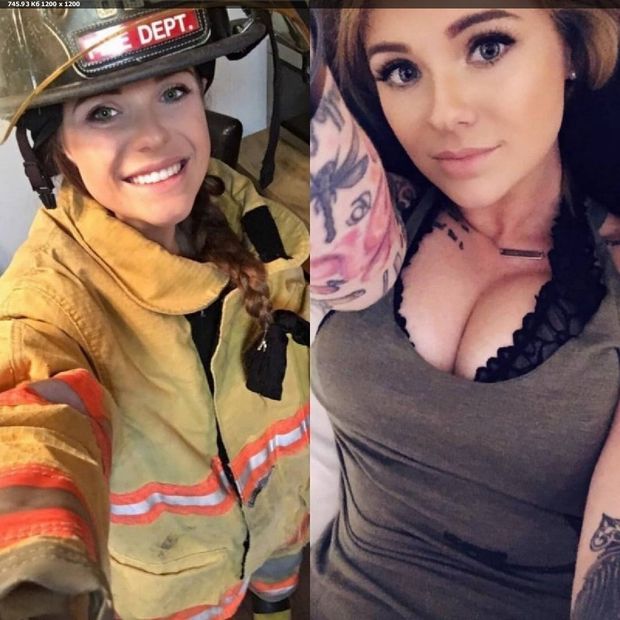 Firefighter relaxs